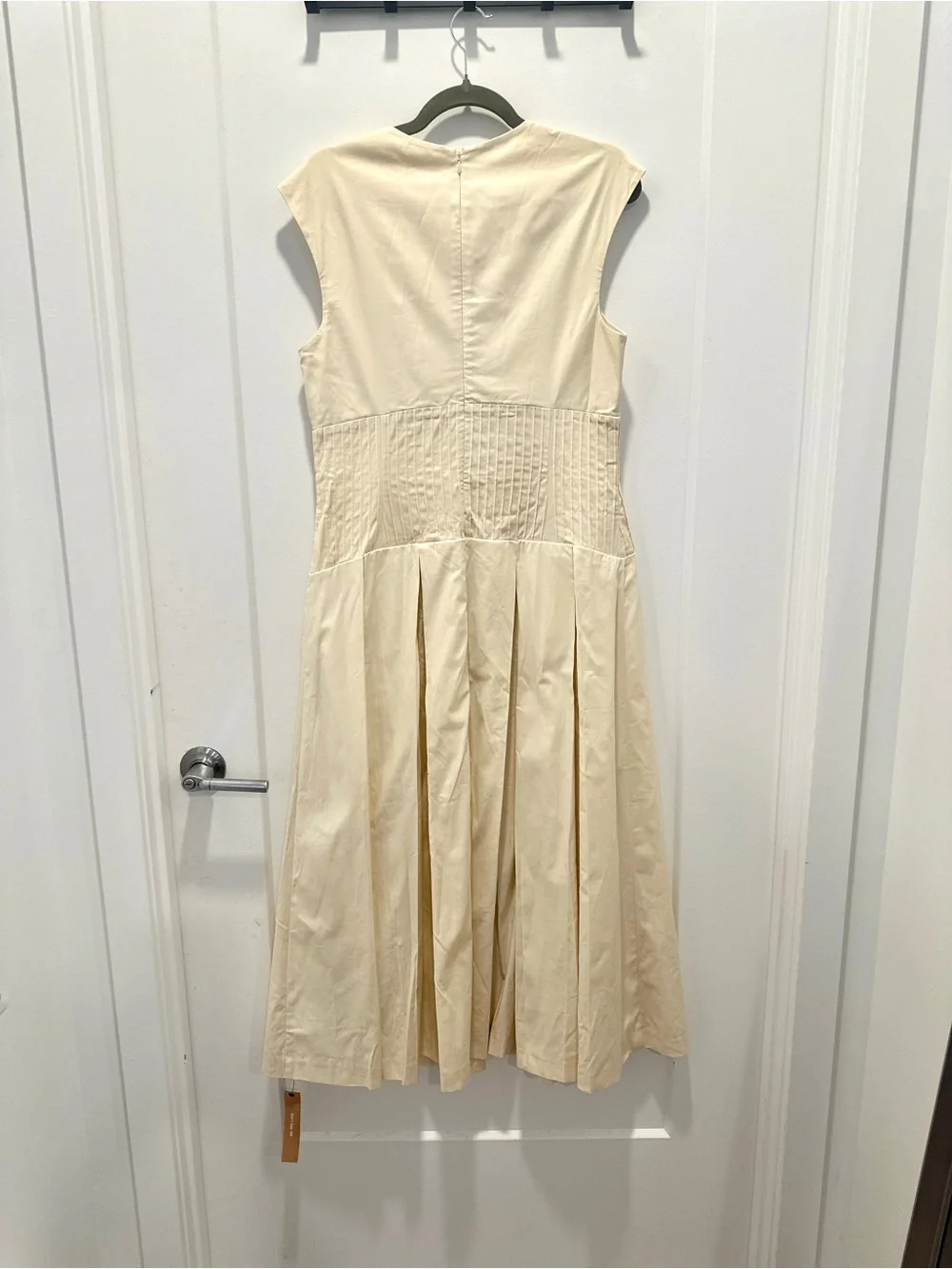 NWT Reformation Renaie Midi Dress Cream Size 10 Cotton Sleeveless Summer Organic - Picture 7 of 10